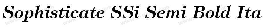 Sophisticate SSi Semi Bold Italic字体转换